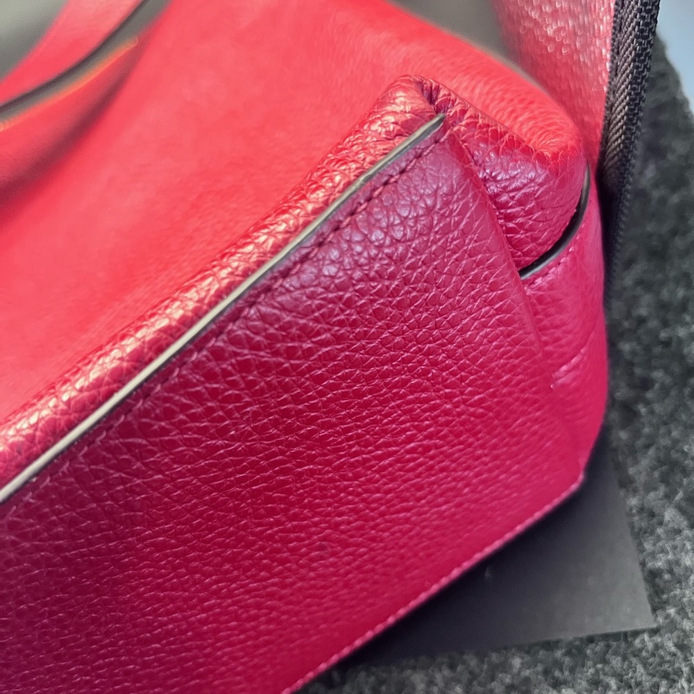 Coach Women's Magenta Leather Crossbody Bag - Picture 7 of 12
